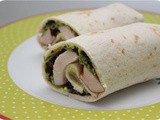 For lunch: Wraps with Smoked Chicken and Chicken Curry Salad