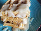 Whole Wheat Carrot Cake Waffles with Maple Cream Cheese Glaze