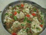 Curried Meatballs and Cauliflower