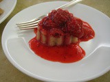 Hearts with Strawberry Sauce