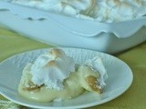 Baked Sunday Mornings - Banana Caramel Pudding w/Meringue Topping