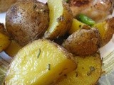 Oven Roasted German Butterball Potatoes with Rosemary