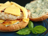 Apple Chicken Burgers with Basil and Gouda