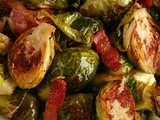Bacon Roasted Brussels Sprouts with Dijon Vinaigrette