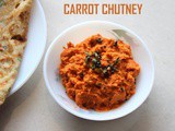 Carrot chutney recipe – How to make carrot chutney recipe – side dish for idli and dosa