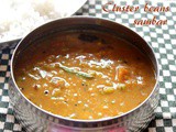 Cluster beans sambar recipe – How to make clusterbeans sambar recipe – sambar recipes
