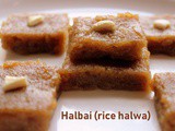 Halbai recipe – How to make rice halbai or rice halwa recipe – Karnataka recipes