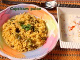 Spicy capsicum pulao recipe or capsicum rice recipe