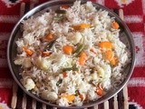 Vegetable rice  or how to make mixed vegetable rice recipe
