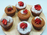 Strawberry stuffed cup cakes