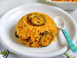 Bitter Gourd Biryani Recipe-Pavakkai Sadam-Sunday Lunch Recipes-6