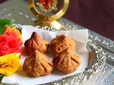 Fried Modak Recipe With Wheat Flour- Fried Mothagam Recipe-Ganesh Chaturthi Recipes