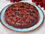 Plum Upside-Down Cake Flavoured with Rose
