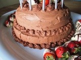 Chocolate mudcake with swiss meringue buttercream frosting – happy bloggerversary