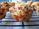 Tomato and basil muffins – just a touch of Christmas