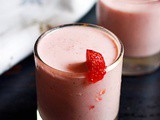 Almond Strawberry Milkshake Recipe | Strawberry Milkshake With Almonds