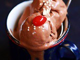 Chocolate ice cream recipe- eggless and no ice cream maker required