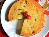 Eggless cherry almond cake recipe | how to make  cherry almond cake