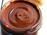 Homemade nutella recipe with almonds and cane sugar