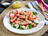 Strawberry Chicken Salad with Spinach (And Easy Dressing Recipe)