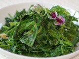 Sauteed Pea Shoots with Garlic Butter