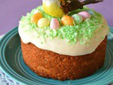 Easter Bird's Nest Cake | Eggless Carrot cake with cream cheese frosting