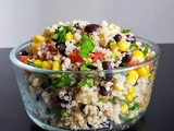 Quinoa salad with Black beans & Sweet corn