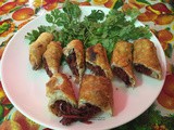 Red Spinach Beet Spring Roll