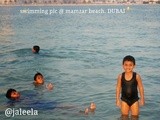 Swimming & Sunset Picture @ Mamzar Beach, Dubai