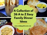 26 Easy Family Dinner Ideas ~ a to z Series