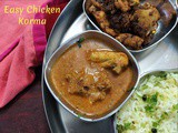 Easy Chicken Korma ~ Family Dinner Menu Ideas
