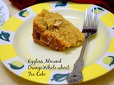 Eggless Almond Orange Wholewheat Tea Cake