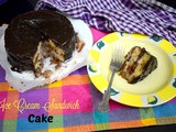 Ice Cream Sandwich Cake | Microwave Chocolate Vanilla Ice Cream Cake