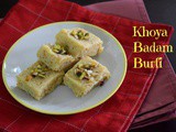 Khoya Badam Burfi | How to make Badam Burfi in Microwave