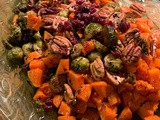 Butternut Squash with Brussels Sprouts, Pecans and Cranberries