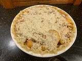 Peach Pie with Crumb Topping . . . ready for the freezer or bake immediately