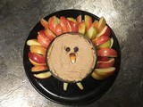 Peanut Butter Apple Dip becomes a turkey in a few easy steps