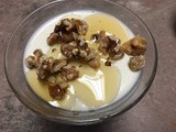 Yogurt Panna Cotta with Walnuts & Honey