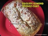 Eggless Almond sponge cake