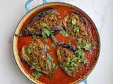 Bademjan Shekampor (Persian Style Stuffed Eggplants)