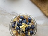 Creamy Vanilla Steel-Cut Oats with Lemon Blueberry Topping