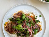 Grilled Lamb Chops with Garlic-Herb Labneh and Parsley Salad