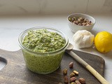 Home-made and Easy to make Carrot Top and Pistachio Pesto