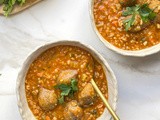 Lentil & Burghul Soup with Zahra’s Kitchen Beef Kibbeh