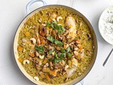 One-Pot Saffron Chicken with Freekeh