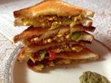 Grilled Paneer Bhurji Sandwich