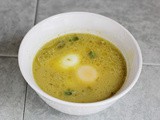Asparagus and Leek Soup with Poached Egg