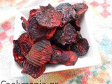 Baked beet chips
