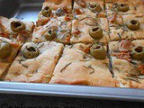 Focaccia with Rosemary and roasted garlic
