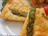 Fritata with asparagus and feta